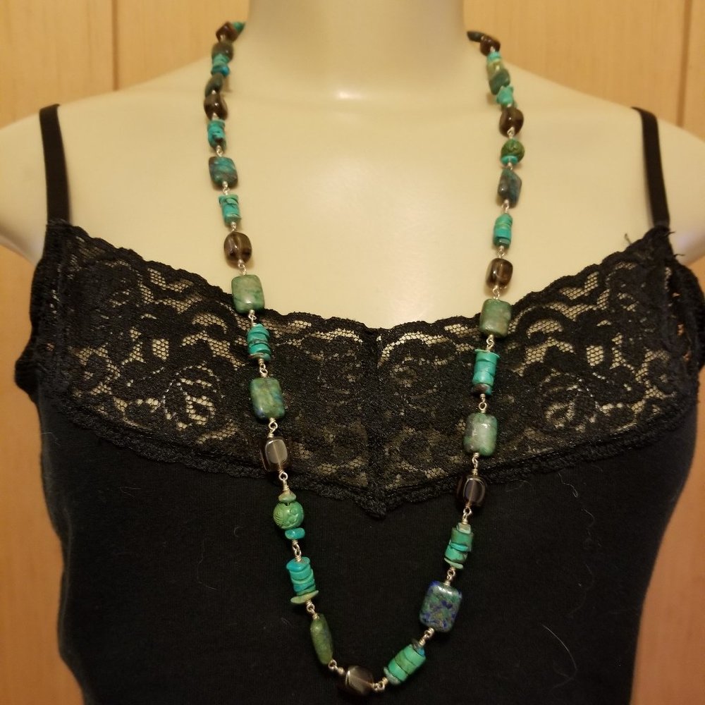 Silpada turquoise and smoky quartz necklace